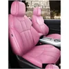 Bilstol täcker anpassade passformtillbehör eller specifika för 5 -sits FL Set Cushion Mat Sudan SUV Top Quality Leather Cars Drop Delivery DHVK1