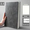 Notebook A4 Thickened Large Business Grid Blank Diary Book University Student Soft Leather Notepad Thick