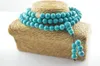 Strand 5pcs High Quality Natural Blue Howlite Fashion Women 108 Beads Prayer Mala Bracelet Tibetan Jewelry