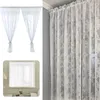 Cortinas de renda pastoral cortinas puras para a sala de estar janela de tule branca tule decoração de cortinas de decoração