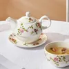 Kaffee Tee Werkzeuge Kreative Keramik Tee Set Blume Teekanne Englische Tasse Mutter Topf Büro Single Pot Kaffee Wasserkocher Geschenk Tassen Kaffeetasse P230509