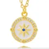 Pendant Necklaces 2023 Fashion Classic Wild Star Moon Sun Round Boys And Girls Birthday Gift Necklace