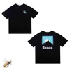 Zomer Rhude Brand Gedrukt T-shirt Men Dames rond nek T-shirts Spring zomer High Street Style Quality Top Tees Rhude Aziatische maat S-XL