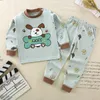 Pajamas Children Underwear Set Boys Cotton Pajamas Girls Baby Autumn Clothes Long Sleepwear Cotton Kids Home Clothes Children's Clothing 230509