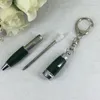 5pcs/Lot ACMECN Brand Mini Pocket Size Pen With Keryring For School Students Fashion Gifts Metal Ballpoint Short Funny