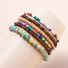 Gliederarmbänder Klassische Muti-Farbe Perlen stapelbar für Frauen Mädchen Frühling Sommer Strand Urlaub Geschenk Modeschmuck B006
