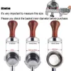 tampers 51mm/53mm/58mm قهوة قهوة الإسبريسو العبث بمقبض مسحوق Espresso Hammer Tarning Dispenser لتناول القهوة Coffeeware p230509