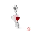 Charms in argento sterling 925 per gioielli pandora perline Ciondolo fai da te Bracciali donna perline mongolfiera Charms buon compleanno Perline torta