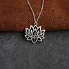 Kedjor Lotus Flower Yoga hängsmycken för kvinnor charmar smycken