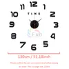 Väggklockor Creative DIY 3D Sticker Luminous Wall Clock Mute Digital Clock Löstagbar konstklistermärke Hemdekoration vardagsrum kvartsnål 230508