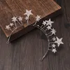 Wedding Haar Sieraden Trendy Silver Color Tiaras en Crowns Stars Princess Queen Diadems Bride Accessories Bands 230508