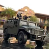 Diecast Model 1 32 SPM-2ロシアタイガー修正された合金装甲車モデルシミュレーションDicasts軍事爆発性カーモデルキッズおもちゃ230509