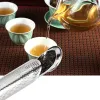 Rostfritt stål te infuser Creative Pipe Design Metal Siler for Mug Fancy Filter för Puer Herb Teas Tools Tillbehör