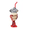 Hookahs drink cup Water Pipes skull shaped resin Dab Rig Oil Rigs herb bubbler silicone tube Mini Pipe bong best quality