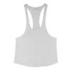 Herrtankstoppar Herrgym Basic Cotton Fitness Y-SLING TANK TOPS Bodybuilding Solid träning ärmlös Västra Training Stringer Man 230508