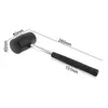 Hammer Non-elastic Black Rubber Hammer Wear-resistant Tile Hammer with Round Head and Non-slip Handle DIY Hand Tool 230509