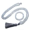 Colares pendentes 8 mm de 8 mm de cristal austríaco com miçangas 108 mala conjunto de ioga jóias de colar de ioga para mulheres charme rosário 230509