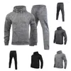 Gym Kleidung 2 Teile/satz Chic Herbst Top Hosen Anzug Elastische Taille Hoodie Pullover Übung Reine Farbe Hut