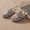 أحذية Slipper Summer Kids Kids Slides Baby Girls Slippers Gold Slippers Toddler Bling Flats Flats Princess Slides on Shoes 230509