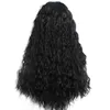 CHIUSA PRE-PUCCHA PACCIA UMANA parrucca corpo dritta acqua riccia riccia Wigs Deep Waccon