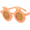 Lunettes de soleil pour enfants lunettes de soleil de bande dessinée monture ronde Adumbral lunettes Anti-UV coupe lapin enfants lunettes ornementales