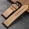 Bracelets de montre Bracelet de montre en cuir de vachette italien de première couche fait à la main pour Apple 49MM 45MM 44MM 42MM Bracelet souple marron clair