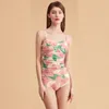 Women's Swimwear CYHWR Women's Summer Beach Water Peach Pink Print Youth Sling Wear Tight Swimsuit Bodysuit Swimming Skirt