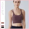 Sport Ll Yoga Bras Back Strap Cross per le donne Breasted Fitness Bra Lady Push Up Seamless Gym Tank Crop Top Running Lululemensgzrl