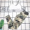 Trainingsanzug mit Camouflage-Print für Damen, kurze Tanktops, hohe Taille, Sport-Leggings, Sommer, atmungsaktiv, Yoga-Outfit