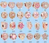 925 srebrne uroki do pandora biżuteria koraliki Rose Gold Magnolia Heart Beads