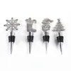 200pcs Nouveau style Santa Claus Vin Bouetper Zinc Alliage de Noël Sceller de vin de vin emballage Bouteille Gift Red Wine Stopper