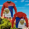 Bluzy męskie Rosyjska flaga z kapturem z kapturem Spring National Emblem Tops Casual Męs