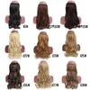 Synthetic Wigs Lupu Women's Hairline Hair 24 "Invisible Silk High Temperature Fiber Invisible Clip Straight Wave Wig