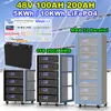 48V 100AH ​​200AH LIFEPO4 Batterij 16s 51.2V 5KWH 10KWH ingebouwde 100A BMS RS485 kan maximaal 32 parallel 6000+diepe cyclus