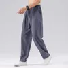 Pantaloni da uomo 2023 Pantaloni da uomo in cotone e lino da uomo estivi Pantaloni stile cinese elastici in vita Pantaloni casual traspiranti maschili Hip-Hop