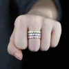 Band Rings 2023 High Quality Classic Fashion Heart Ring For Girlfriend Lover Charm Micro Pave Clear CZ Sparking Engagement Band Finger Ring Z0509