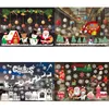 Wall Stickers Cartoon Christmas Window Snowman Elk Stained Glass Day Dress Up Colored Shop