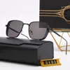 2023 Mode, stilvolle Steampunk-Sonnenbrille im quadratischen Stil, cooles Metall-Seitenschild, Markendesign-Sonnenbrille 3491, mit Logo