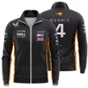 2023 Mode F1 Herren Hoodie Jacken Sweatshirt Formel 1 Team Saison Mclaren Racing Lando Norris Reißverschluss Mantel Frühling Übergroße Frauen