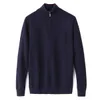 Masculino polo bordado suéter designer zíper meio alto suéter de pescoço masculino suéter pullover moletons outono moletons de inverno