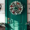 Fiori decorativi LED Corona di Natale Porta d'ingresso Finestra appesa Ghirlanda Vacanze Festivel Decorazioni per la casa Pigna Ornamenti per alberi di Natale 2023
