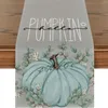 Table Cloth Fall Thanksgiving Tablecloth Leaf Pumpkin Decoration Heat Insulation Non Slip Linen Flag