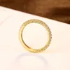 Charming Women Plated 18k Gold Micro Inlaid Diamond Ring Fashion Luxury Brand Super Flash 3A Zircon Ring Female s925 Silver Ring High end Jewelry Valentine's Day Gift