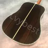 Lvybest 41-дюймовый D45 Плесень сплошной древесины Профиль Желтая краска Акустическая деревянная гитара
