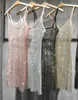 Casual Dresses Cacocala 2023 Summer Sexy Slim Women Fashion Bright Diamond Crystal Temperament Bag Hip Sling Mid-Längd Female Dress