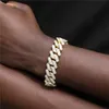 Chaîne MILIYALIER 12MM 925 Sterling Silver Setting D Couleur Diamant Miami Bracelets pour Hommes Chanteur Style Rap Bijoux 230508