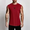 Heren tanktops zomercompressie gym tanktop heren katoen bodybuilding fitness mouwloze t -shirt workout kleding heren sportkleding spiervesten 230508