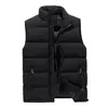 Fashion Stand Collar Vests For Slim Thick Warm Winter Bodywarmer Sleeveless Jackets Waistcoat Men