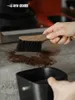 Kaffekvarn borstar valnöthandtag Maskinrengöring hästhårträ dammverktyg för barista 230508