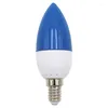PCS E14 LED Color Candle Tip Lamp Light - 1 grönblå